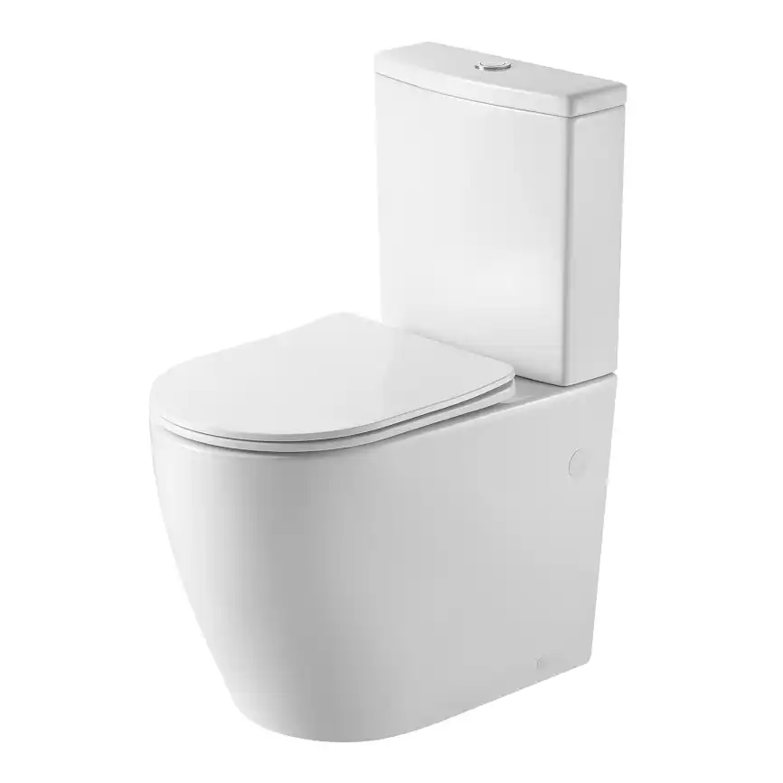 Унитаз напольный Azario LUMA TORNADO FLUSHING AZ-1253ST безободковый, смыв Торнадо, с бачком и сидением микролифт, Белый глянцевый фото 2