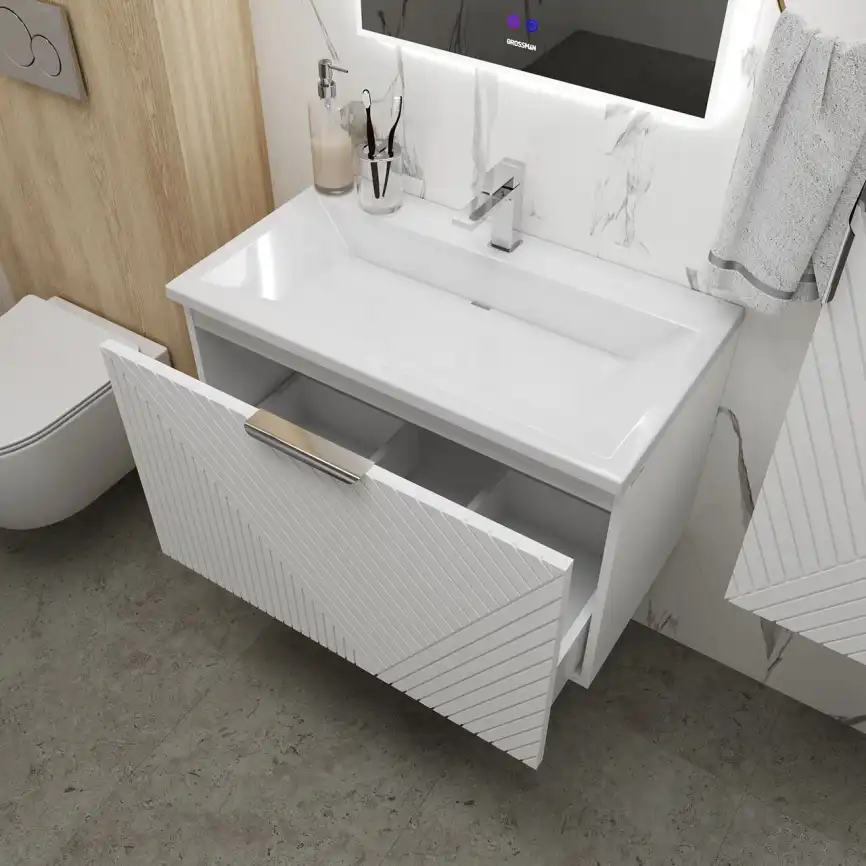 Мебельная раковина Grossman Блисс 100, белая фото 2