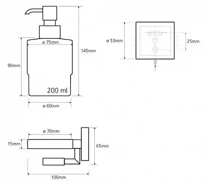 Дозатор жидкого мыла с магнетической мыльницей 7,5 см BEMETA BETA хром 132109182 фото 2