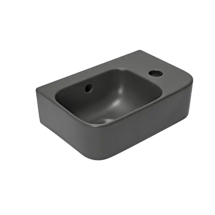 Рукомойник AVS Грэйс 37x25 L, темно-серый матовый фото 1