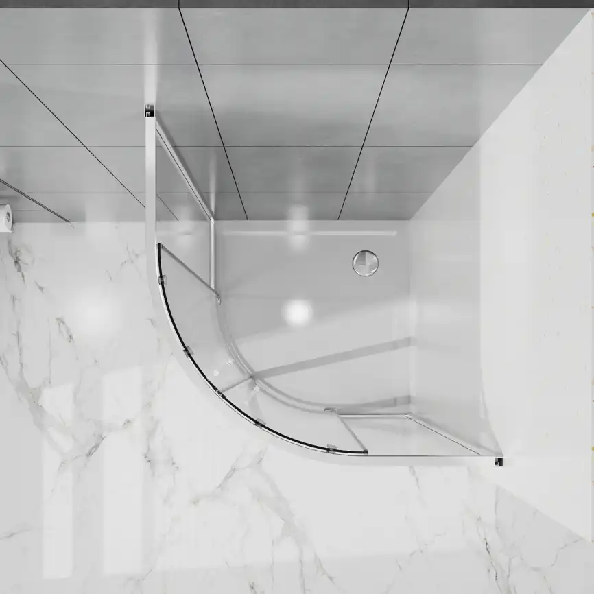 Душевой уголок Azario 100х100 AZ-S43-100-MB-CL, профиль черный матовый, стекло Прозрачное фото 6
