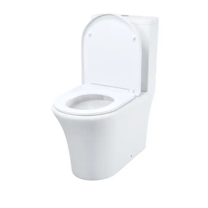 Унитаз-компакт IDDIS Stone STNRDSEi24 безободковый, с бачком и сиденьем микролифт Белый фото 2