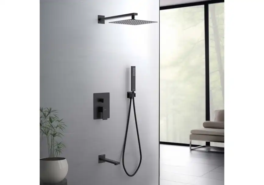 Душевая система Aquatek ЛИБРА AQ1673MB, Черный матовый фото 4