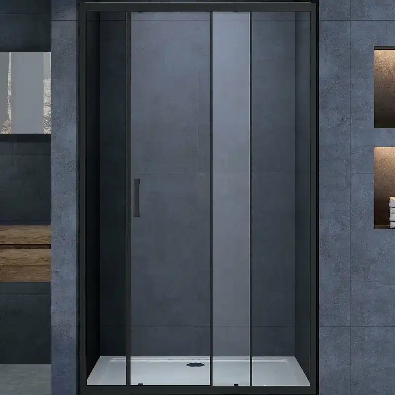 Душевая дверь Vincea Alpha 120 см, VDS-3AL120CLB, профиль Черный, стекло Прозрачное фото 1