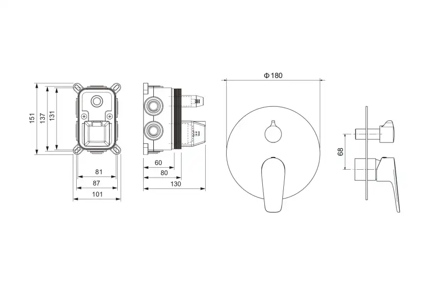 Смеситель для ванны Aquatek Бетта AQ1147BGM, Оружейная сталь фото 2