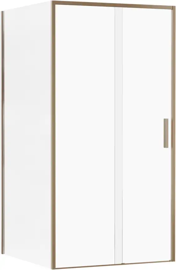 Душевой уголок Aquanet Pleasure Evo 100x100 AE65-100x100-GBT профиль золото-никель браш, прозрачное стекло фото 1