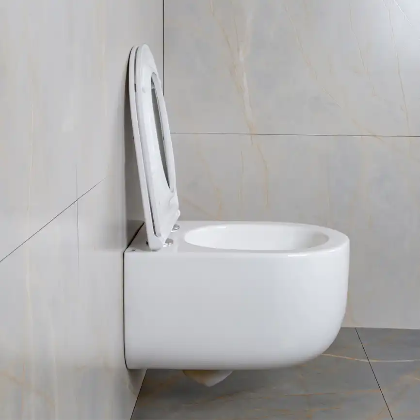 Унитаз подвесной AVS Декарт 801-0036-P-T2-GW безободковый, со смывом Торнадо, белый фото 8