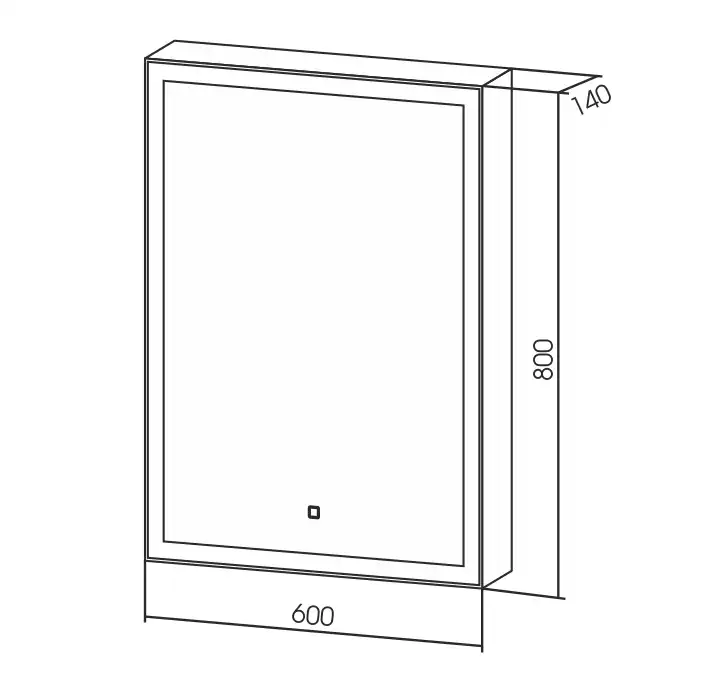 Зеркало-шкаф AZARIO Киото 60 (600х800) c подсветкой и диммером (LED-00002359) фото 3