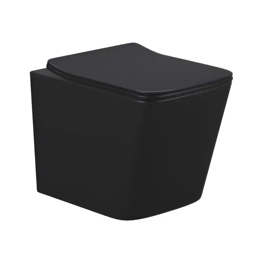 Унитаз подвесной AVS Модерн 801-0042-P-R-MB безободковый, черный матовый фото 1