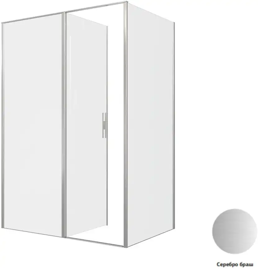 Душевой уголок Allen Brau Priority 140x100 3.31035.BA + 3.31047.BA серебро браш фото 4