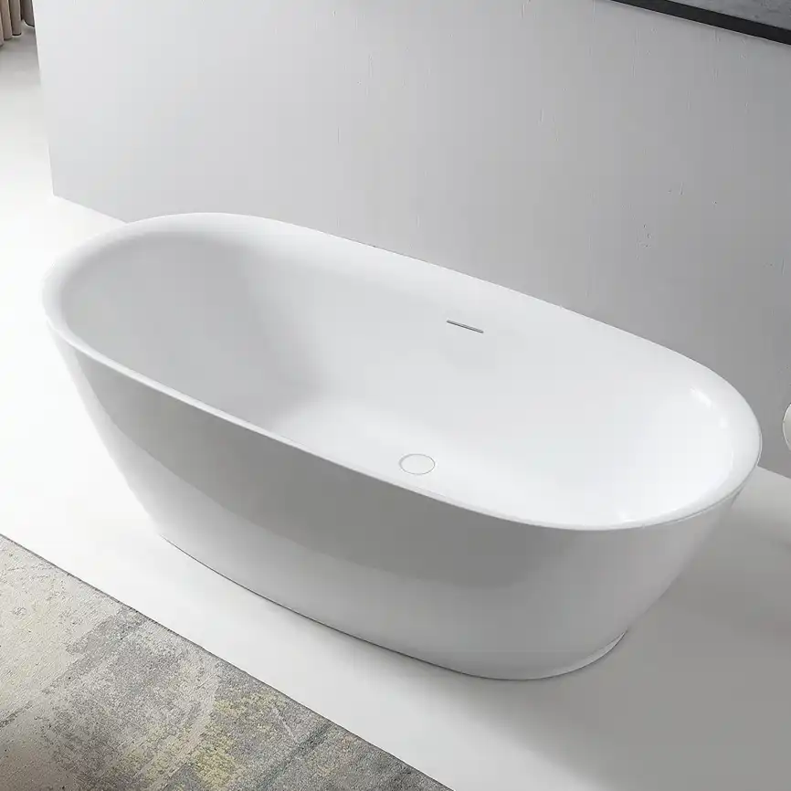 Акриловая ванна Abber 180х84 AB9205, отдельностоящая, Белая глянцевая фото 5