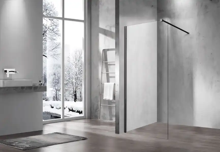 Душевая перегородка Vincea Walk in 120 VSW-1H120CLB, профиль черный матовый, стекло прозрачное фото 2