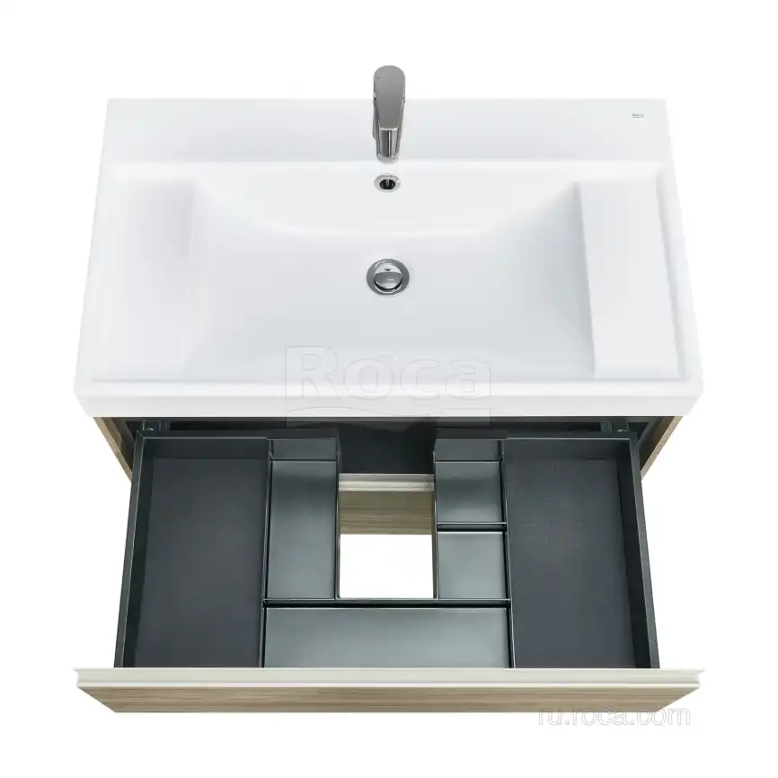 Тумбы под раковину Roca Ona 80 A857630511 подвесная, цвет, Вяз темный фото 4