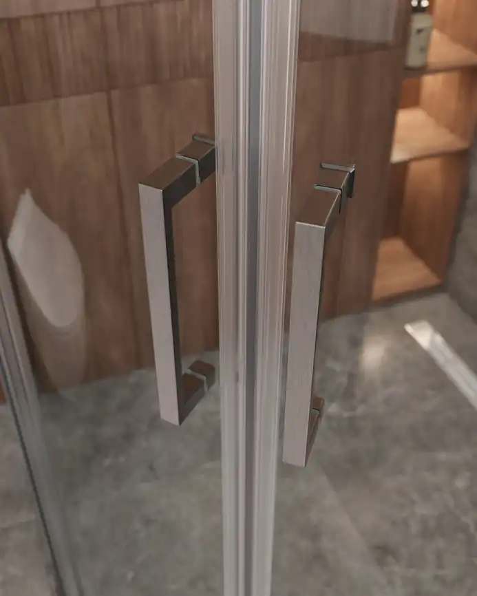 Душевой уголок CEZARES MOLVENO-R-22-90+20-C-GM-IV стекло Прозрачное, профиль Оружейная сталь фото 2