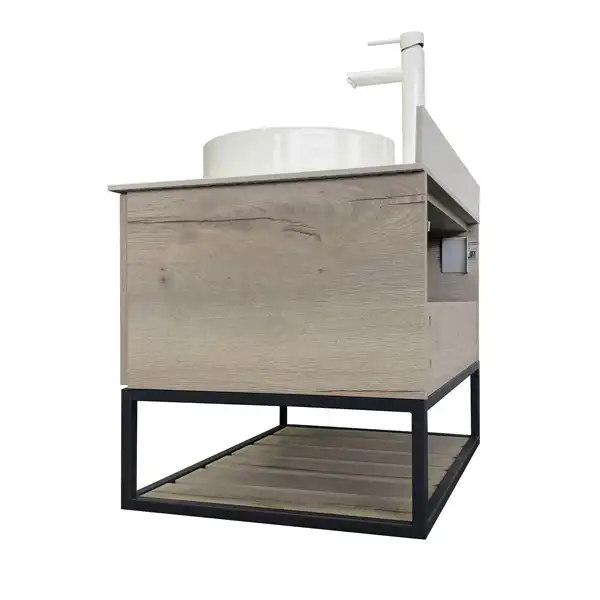 Тумба с умывальником Comforty Порто 75 Дуб дымчатый, 00-00009321 фото 4