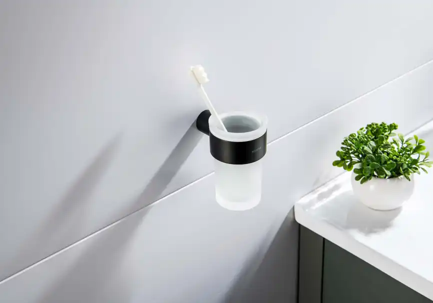 Стакан для ванной Aquatek Лира AQ4427MB, Черный матовый фото 3