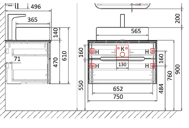 Тумба под раковину Jorno BOSKO 75 Bos.01.75/P/W Белая фото 12