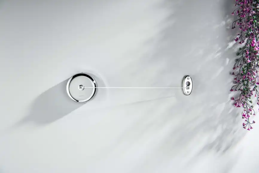 Веревка для белья 2,5 м Aquatek AQ4994CR в комплекте с держателем, Хром фото 3