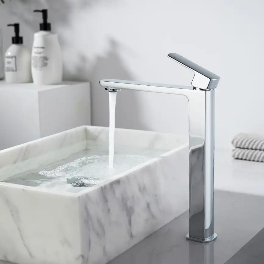 Смеситель для накладной раковины Vincea Next VBF-1N2CH однорычажный, хром фото 8