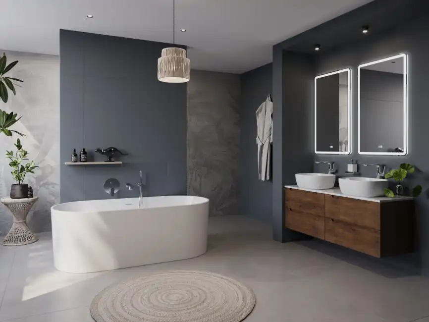 Акриловая ванна BELBAGNO BB705-1700-800 овальная, отдельностоящая, Белая фото 5