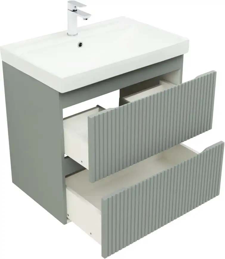 Тумба под раковину Aquanet Джейн (Flat) 70 мисти грин, подвесная, 335433 фото 12