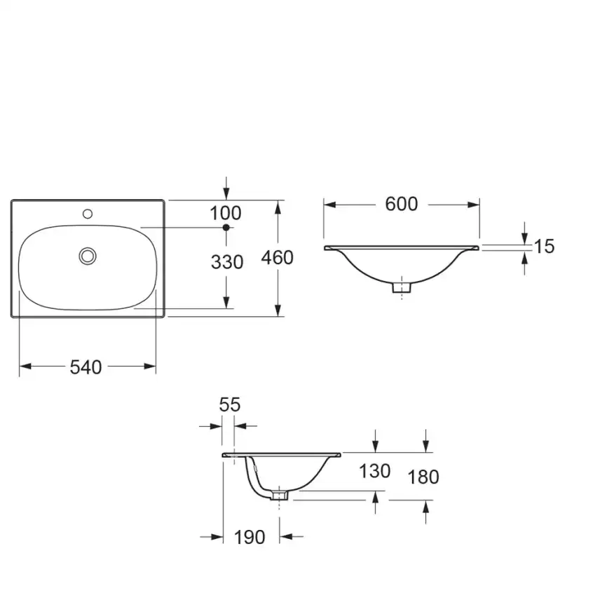 Керамическая раковина CEZARES MOLVENO CZR-1923-600 фото 2