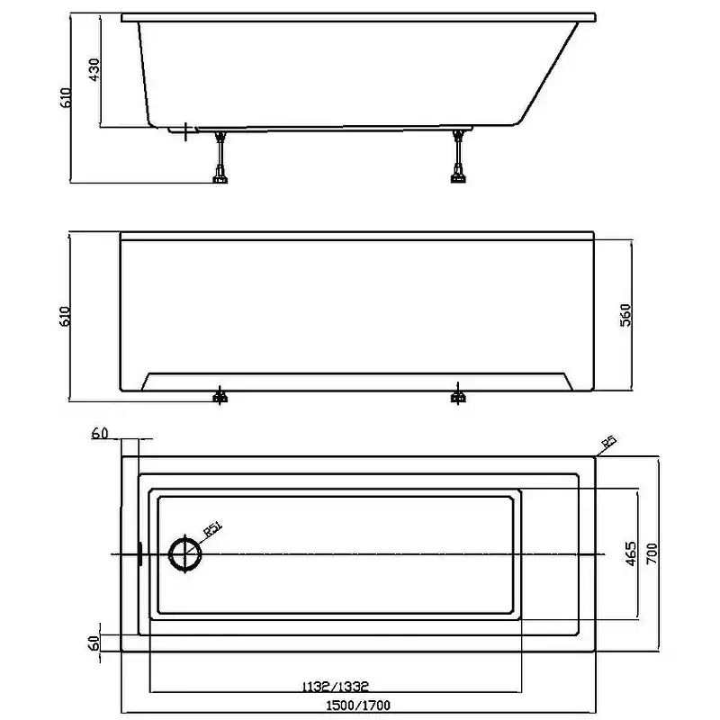 Акриловая ванна Aquatek София 150х70, Eco-friendly SOF150-0000001, Белая фото 4