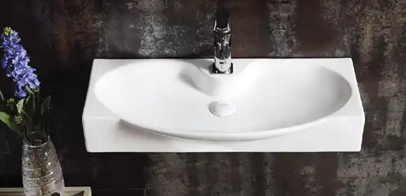 Умывальник CeramaLux STR4282A 690х335х110 Подвесная цвет Белый фото 2