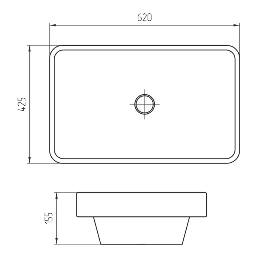 Раковина AVS Амалия 62х43 белая фото 6
