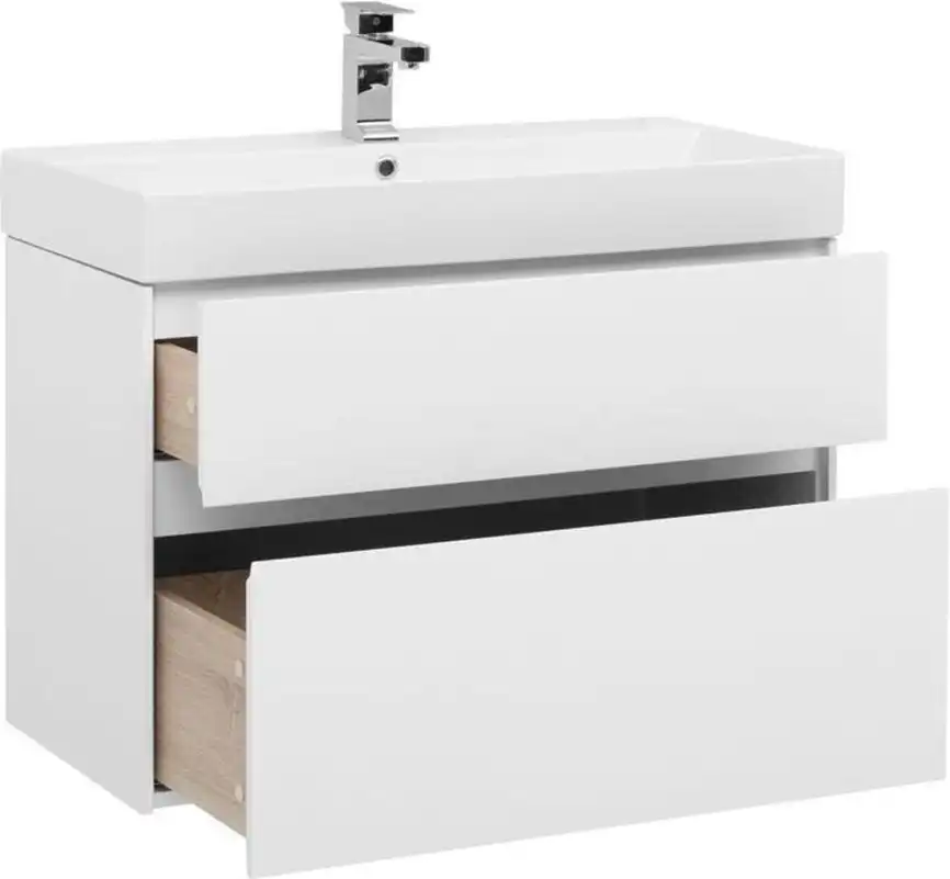 Тумба под раковину Aquanet Бруклин 85 белый 203960 фото 11