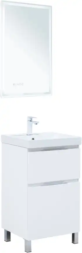 Тумба под раковину Aquanet Алвита New 50 напольная, белый матовый, 344131 фото 7