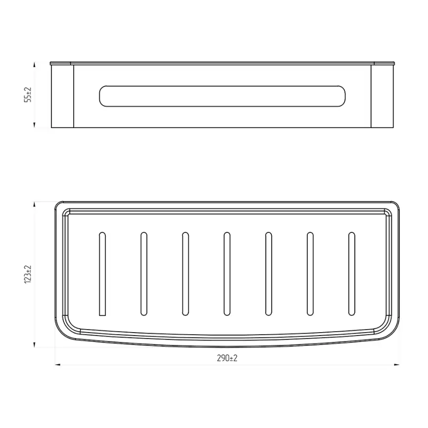 Полка AVS Kori, 30 см, черный матовый фото 2