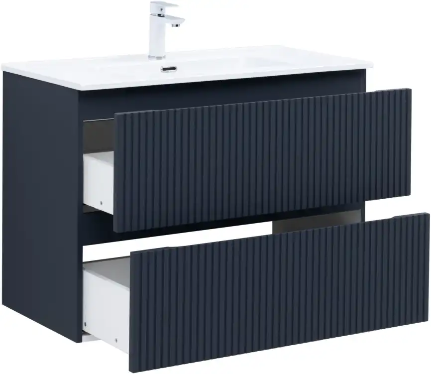 Тумба под раковину Aquanet Джейн (Flat) 90 маренго, подвесная, 335430 фото 9