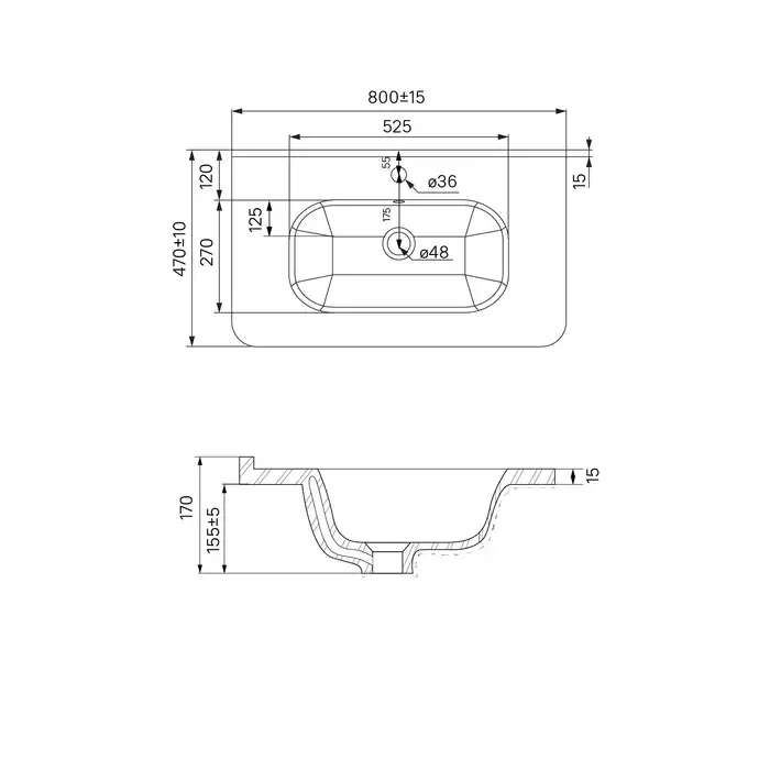 Тумба с раковиной IDDIS Brick 80, напольная, Белая, BRI80WFi95K фото 8
