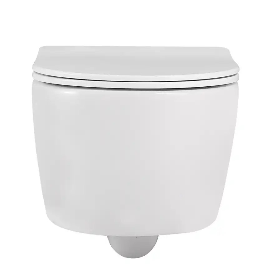 Подвесной унитаз ABBER Bequem AC1104 белый, безободковый, с сиденьем микролифт фото 5