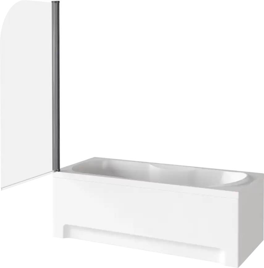 Шторка для ванны Good Door SCREEN H-80-C-В 80 см, ПД00118, профиль Черный, стекло Прозрачное фото 3