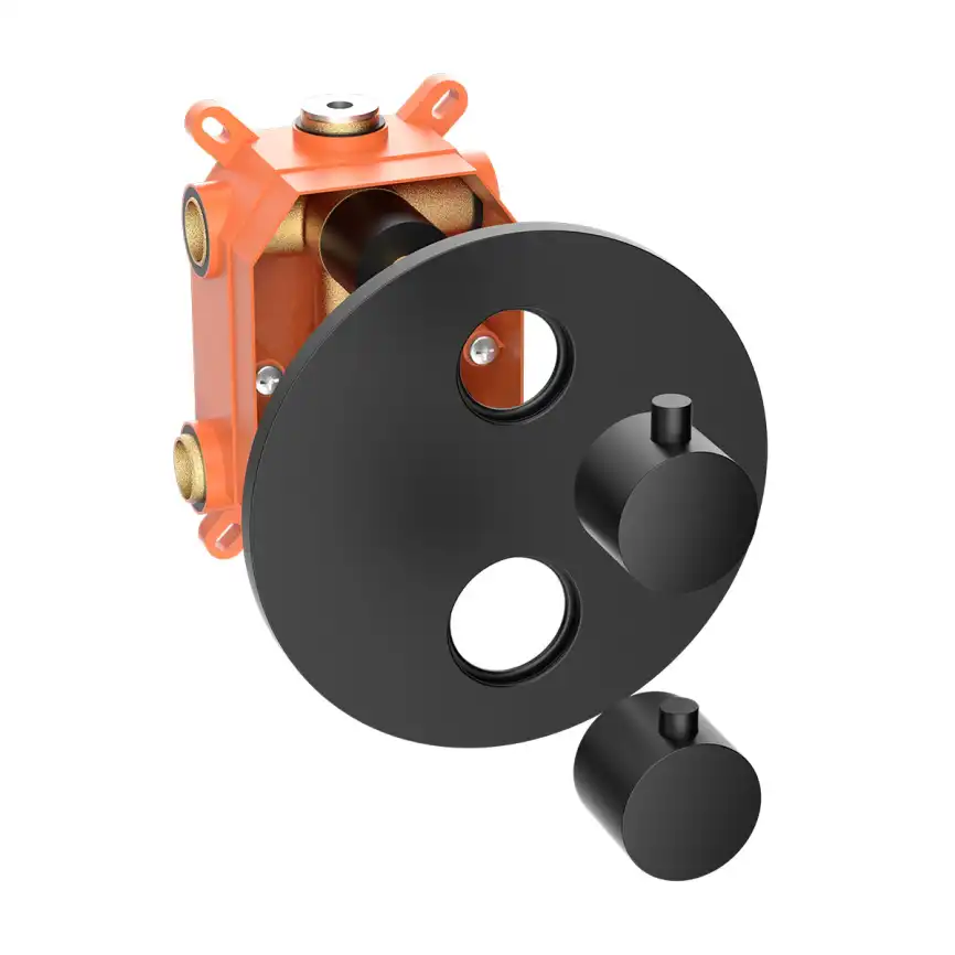 Душевая система  Vincea  VSFW-101TMB VSFW-101TMB  с термостатом, встраиваемая, черный матовый фото 6