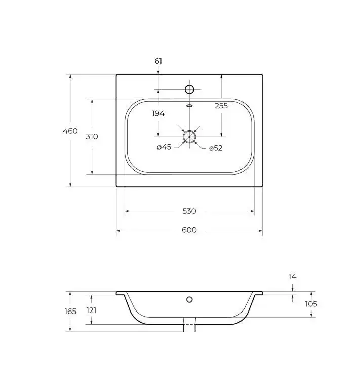 Керамическая раковина CEZARES CZR-NAT-60-LVB фото 3