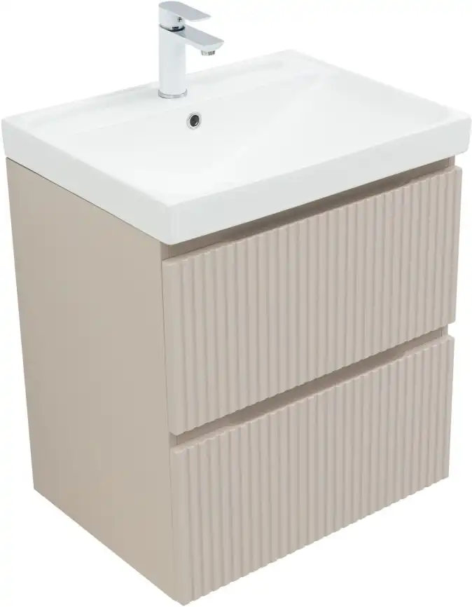 Тумба под раковину Aquanet Джейн (Flat) 60 бежевый, 343975 фото 7