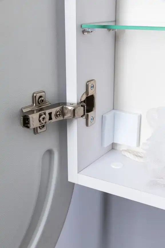 Зеркальный шкаф Aquanet Монте 50 белый, с LED подсветкой, 344787 фото 4