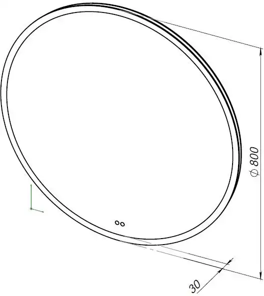 Зеркало Aquanet Арт 80 RGB LED с подстветкой, сенсорный выключатель, 336636 фото 2