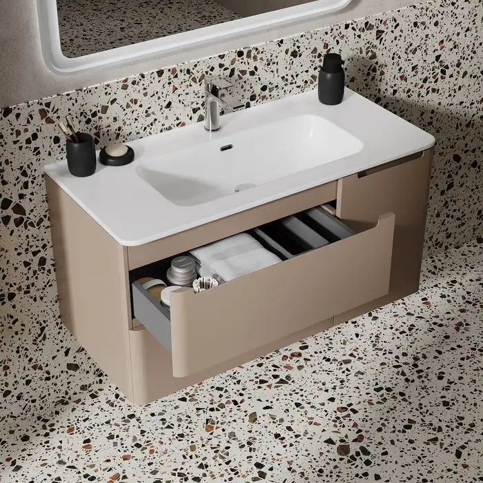 Тумба с раковиной IDDIS Edifice 100, подвесная, Капучино, EDI10C0i95K фото 12