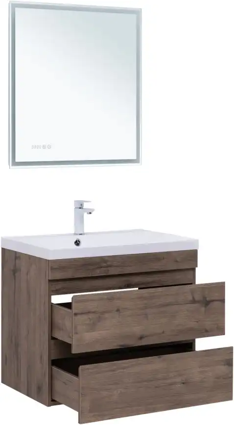 Тумба под раковину Aquanet Нота New 75 дуб веллингтон табак 334192 фото 6