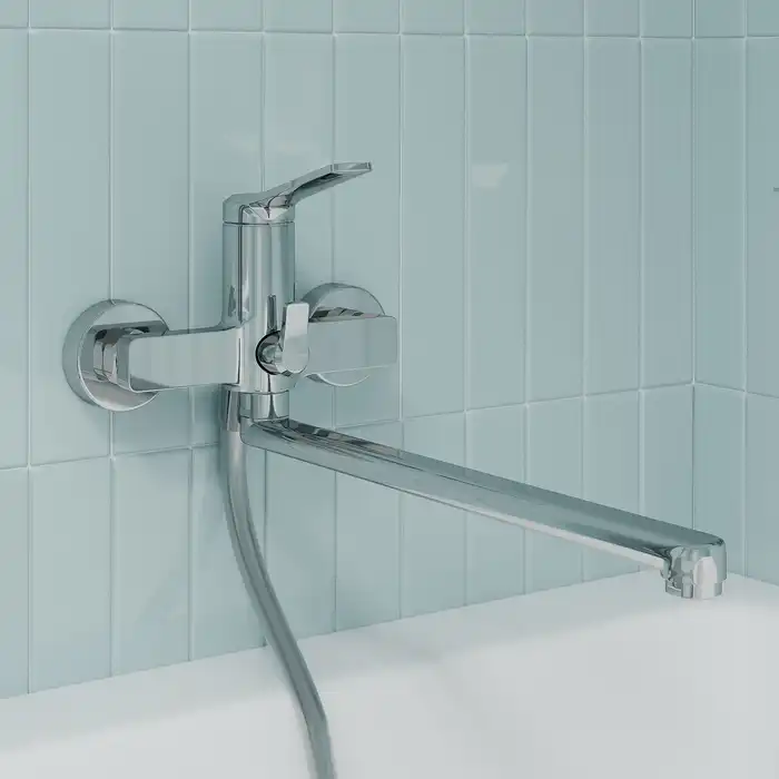 Смеситель для ванны IDDIS Parker PARSB02i10WA с длинным изливом цвет, Глянцевый хром фото 2