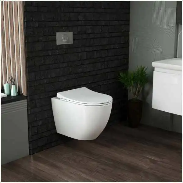 Подвесной унитаз Grossman GR-4451S безободковый, Белый глянцевый фото 5