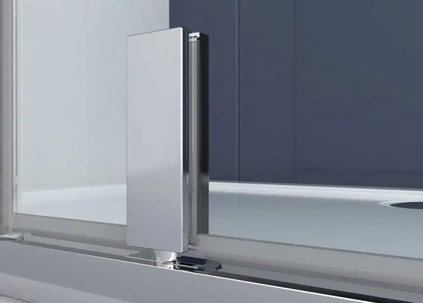 Душевой уголок Vincea Penta 100х100 VSP-3P100CLGM, дверь распашная, профиль вороненая сталь, стекло прозрачное фото 5