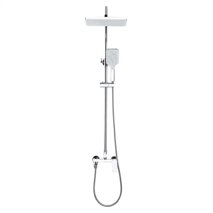 Душевая система Azario ARIZONA AZ-20S для ванны с изливом, верхний и ручной душ, Хром фото 2