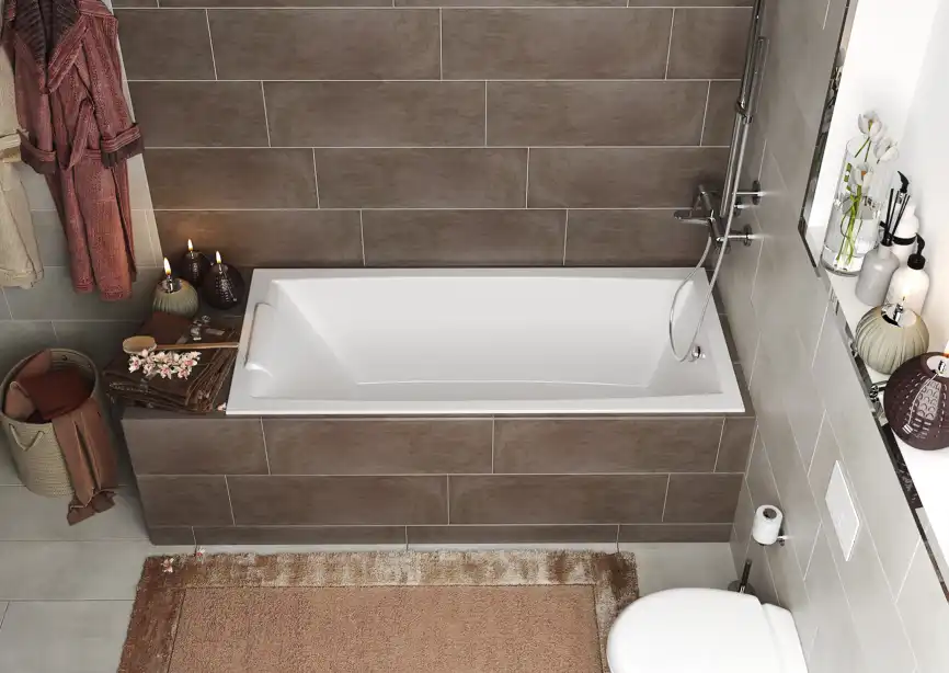 Акриловая ванна Marka One Aelita Slim 170х90 01ае1790слим с тонким бортом, встраиваемая, Белая фото 2