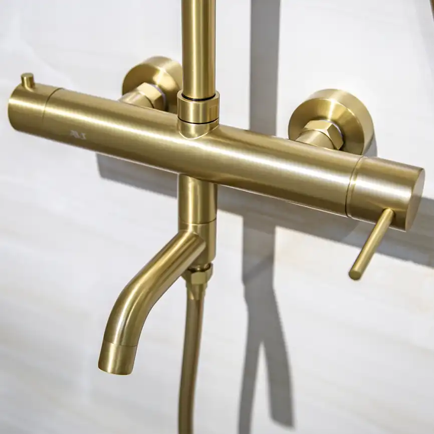 Душевая система AVS Slimmer 811-122-BG, брашированное золото фото 7