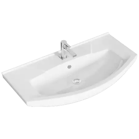 Тумба с раковиной напольная Aqwella Basic 80 см, BAS0108DZ, цвет Дуб золотой фото 3